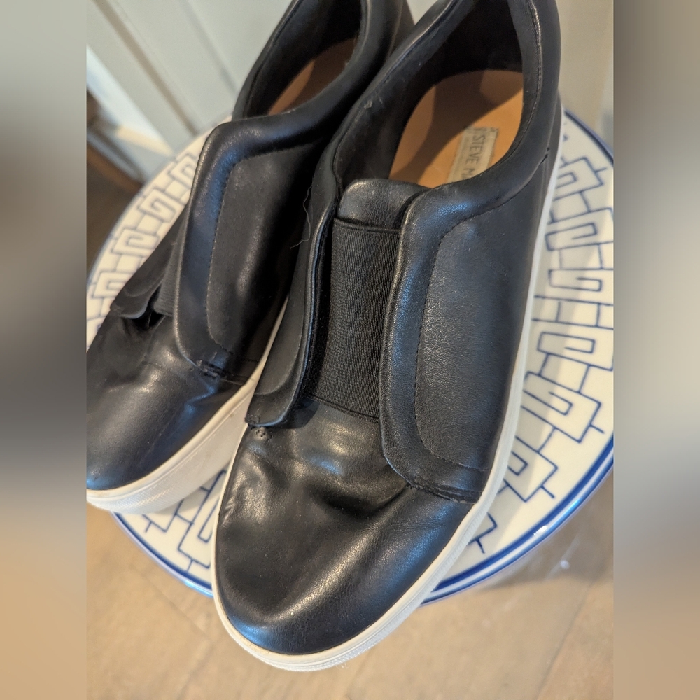 Steve Madden Black Slip-On Men's Shoes